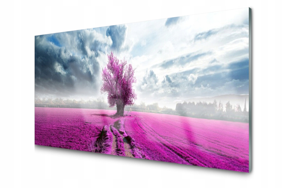

Panel szklany Płytka Łąka Drzewo Fiolet 140x70