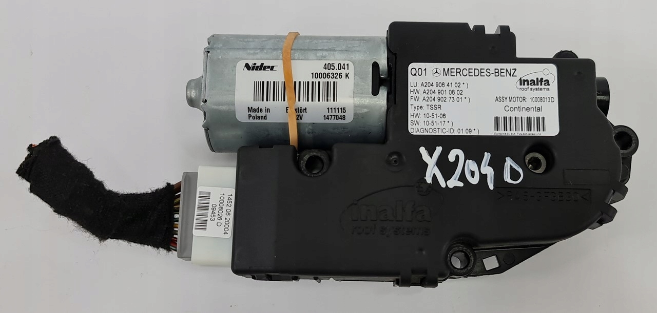 SILNICZEK PANORAMY MERCEDES GLK X204 A2049064102