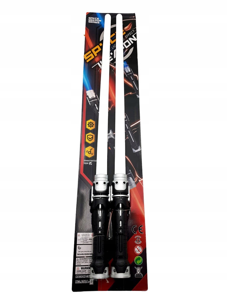 Zestaw 2x Miecz ŚWIETLNY Gwiezdne WOJNY ŚWIECĄCY LED DWUSTRONNY 132cm Marka NORIMPEX