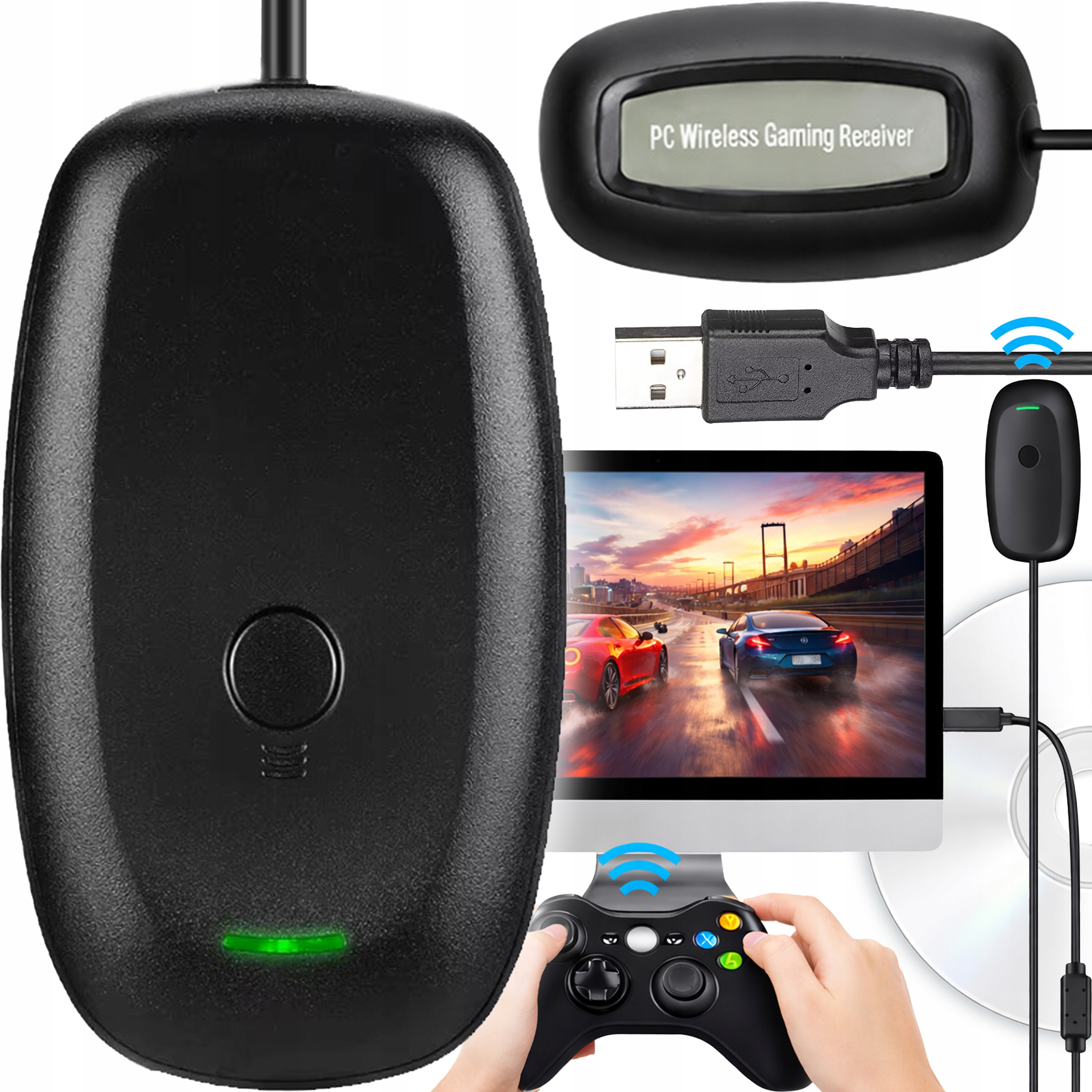 Adaptér Bezdrátový Přijímač Pro Herní Počítač Xbox 360 Pc Usb