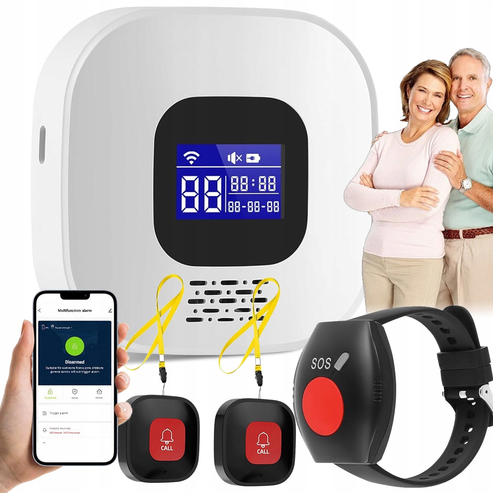 Alarm Pro Seniory Starší Nemocné, Tlačítko Pro Přivolání Pomoci, Náramek