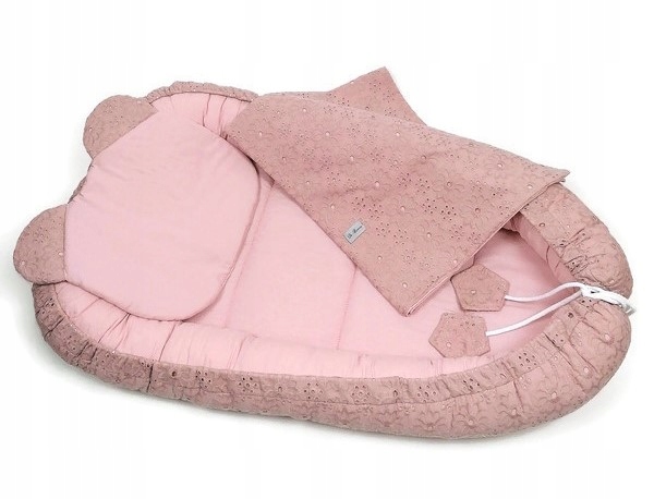 Kokon niemowlęcy haftowany 3 el. DE-BORENO zestaw