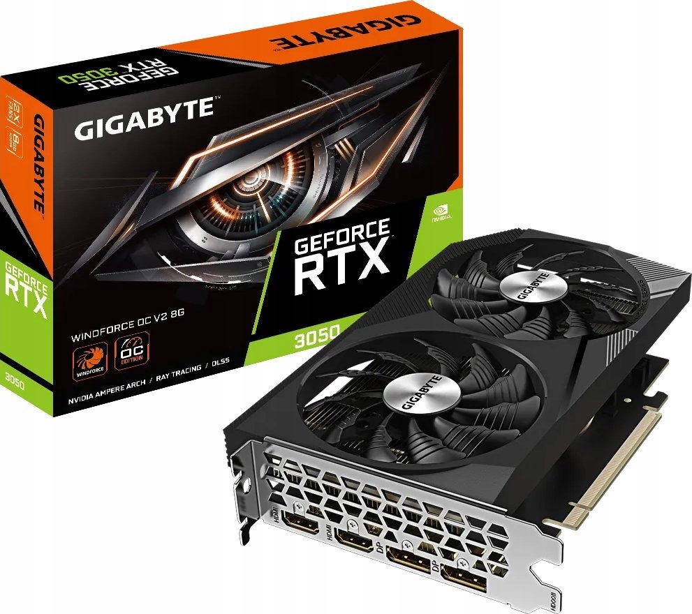 Karta graficzna Gigabyte GeForce Rtx 3050 Windforce Oc V2 8GB GDDR6