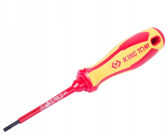 Wkrętak płaski 3 x 75mm 1000V KING TONY IZOLOWANY