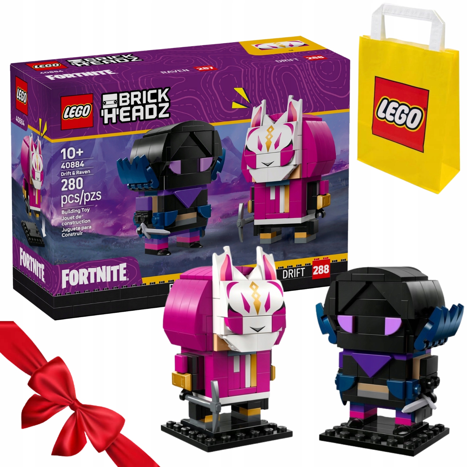 Zestaw Klocków Lego Brickheadz 40884 Drift I Raven Figurki Top
