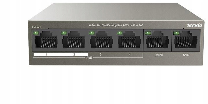 Switch Poe Tenda TEF1106P-4-63W