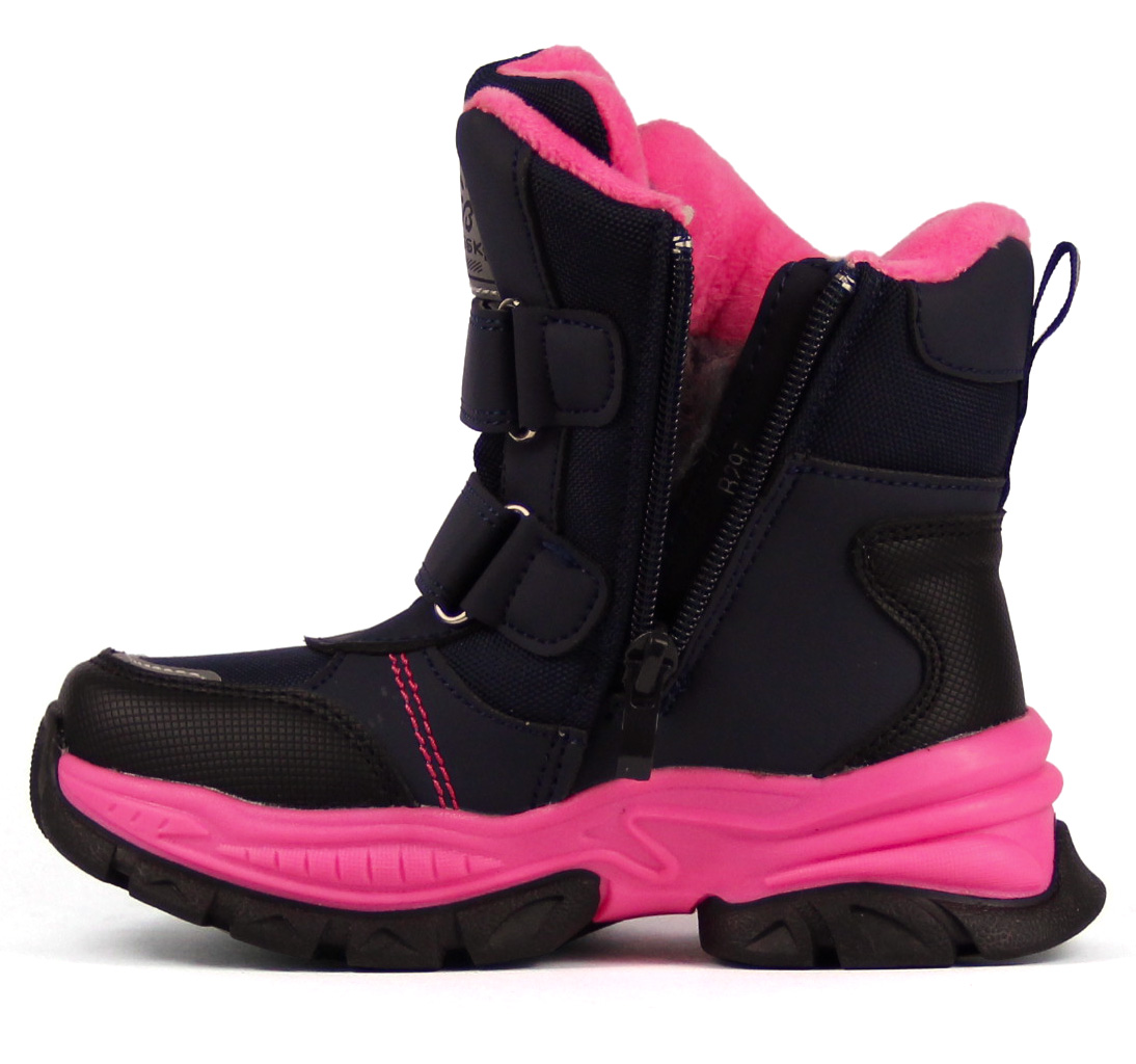 ŚNIEGOWCE DZIEWCZĘCE BUTY OCIEPLANE ZIMOWE WEŁNA FUTERKO RZEPY ODBLASKI 32 Kod producenta BB2971D