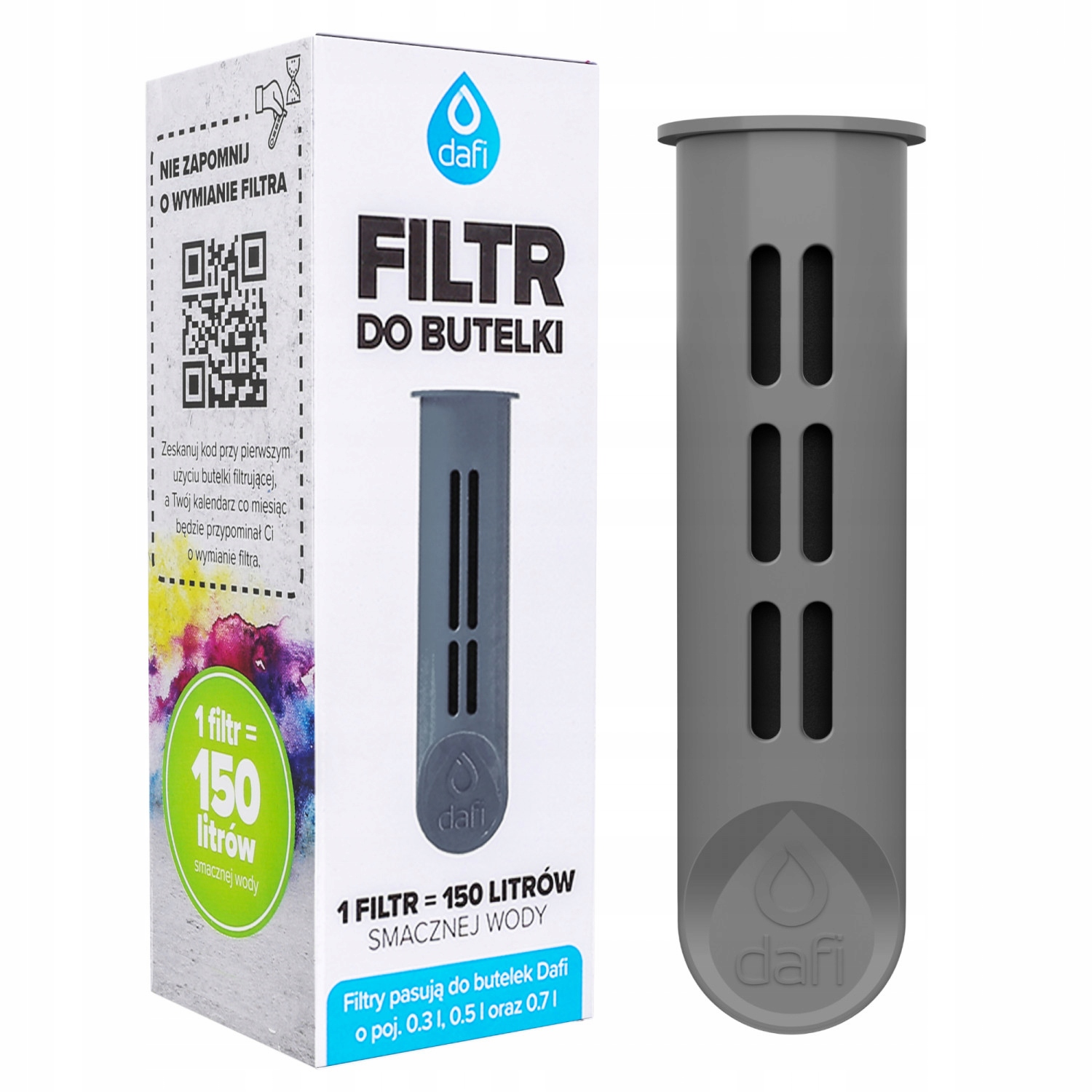 FILTR DO BUTELKI DAFI 1 SZT STALOWY SZARY