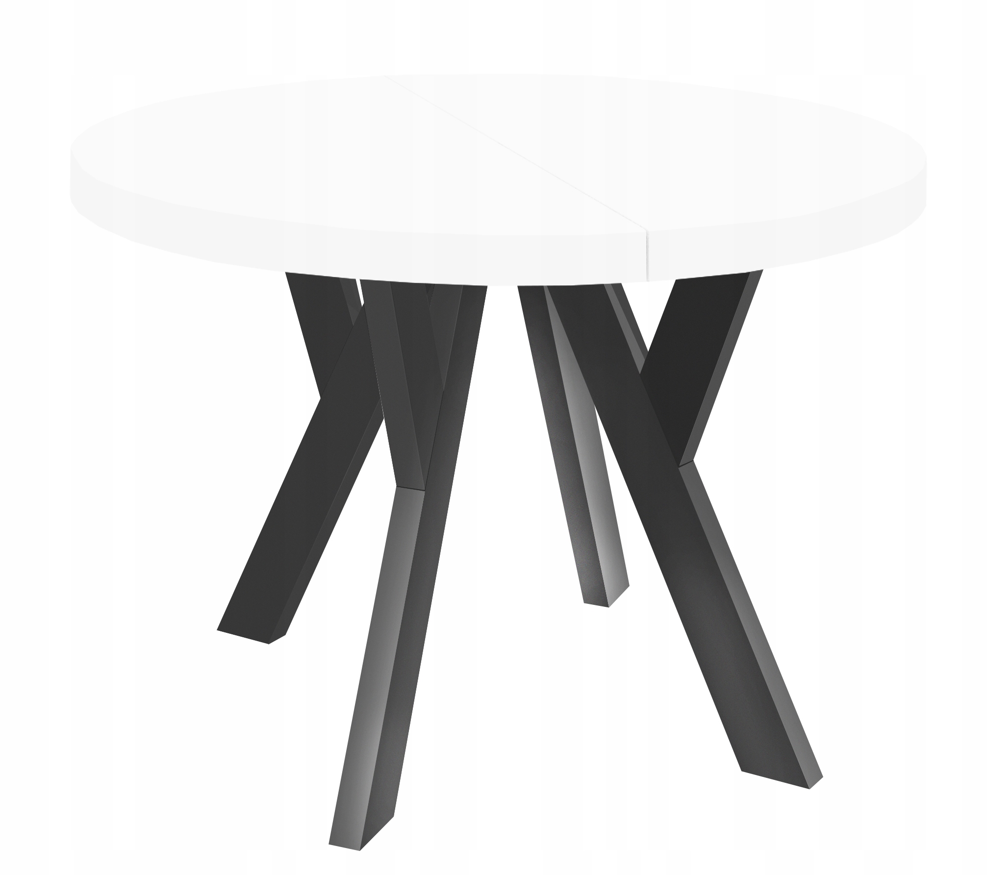 OKRĄGŁY STÓŁ 100/200 rozkładany LOFT PERO Wysokość mebla 75 cm