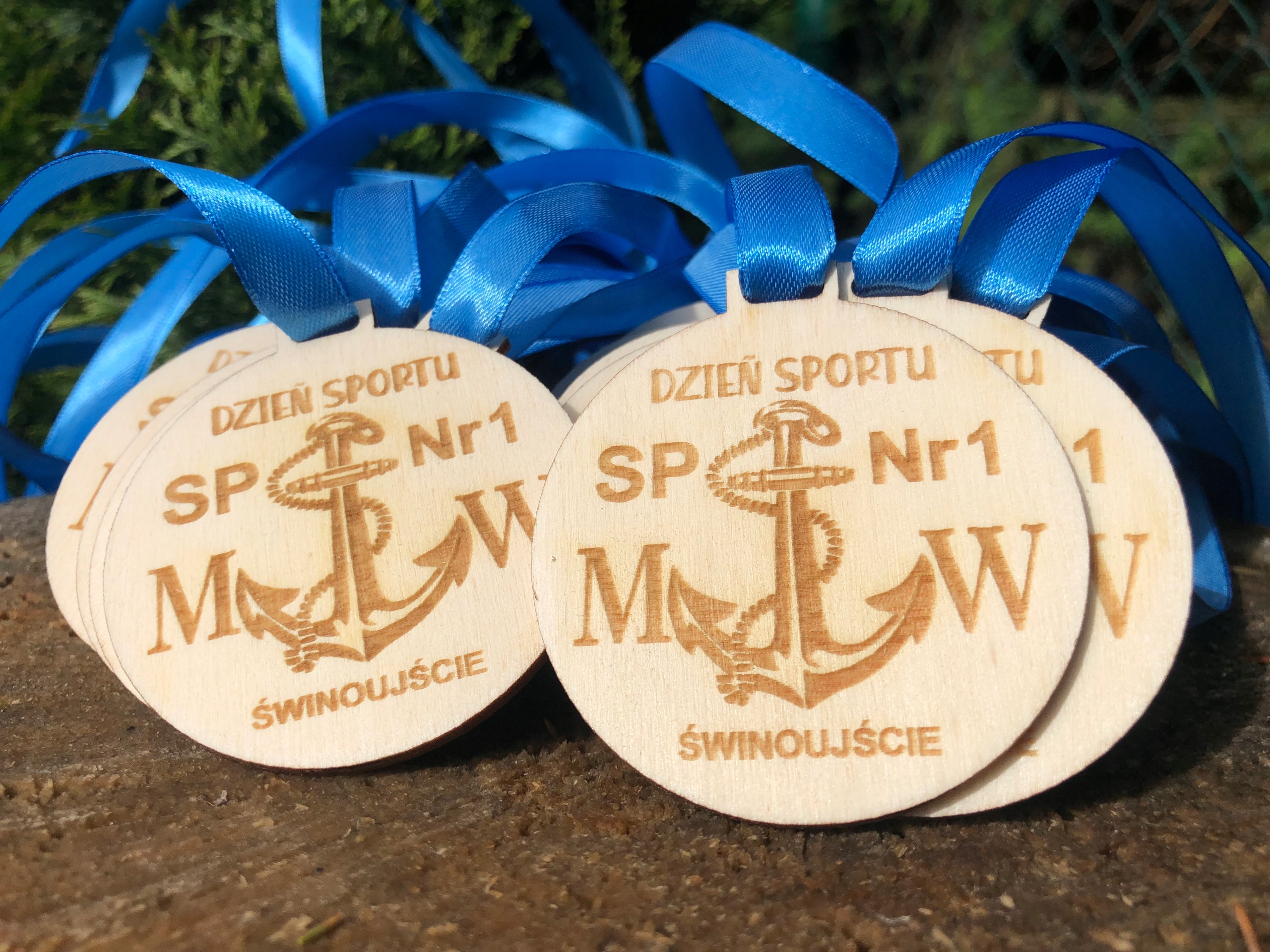 MEDAL XXL Drewniany Twój Napis Grawer/Druk projekt Materiał drewno