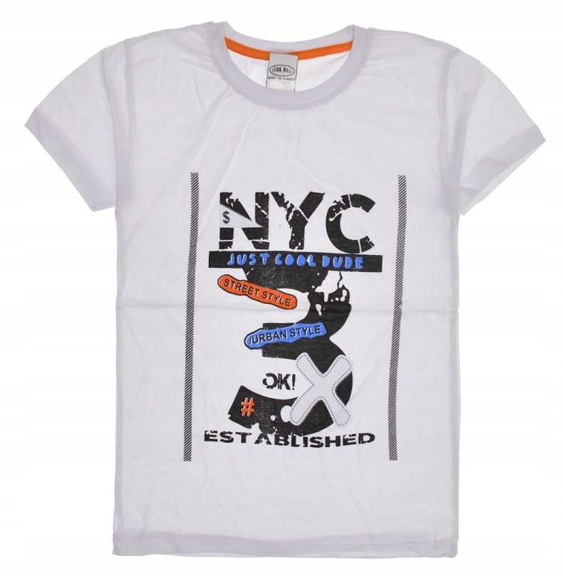 

T-shirt bluzka Koszulka dziecięca Nyc biały 104