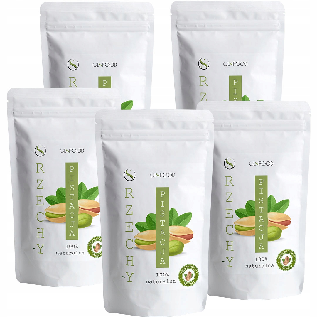 Pistácie sSrové přírodní ve skořápce Čerstvé |Nepražené Sada 5ks x 200g