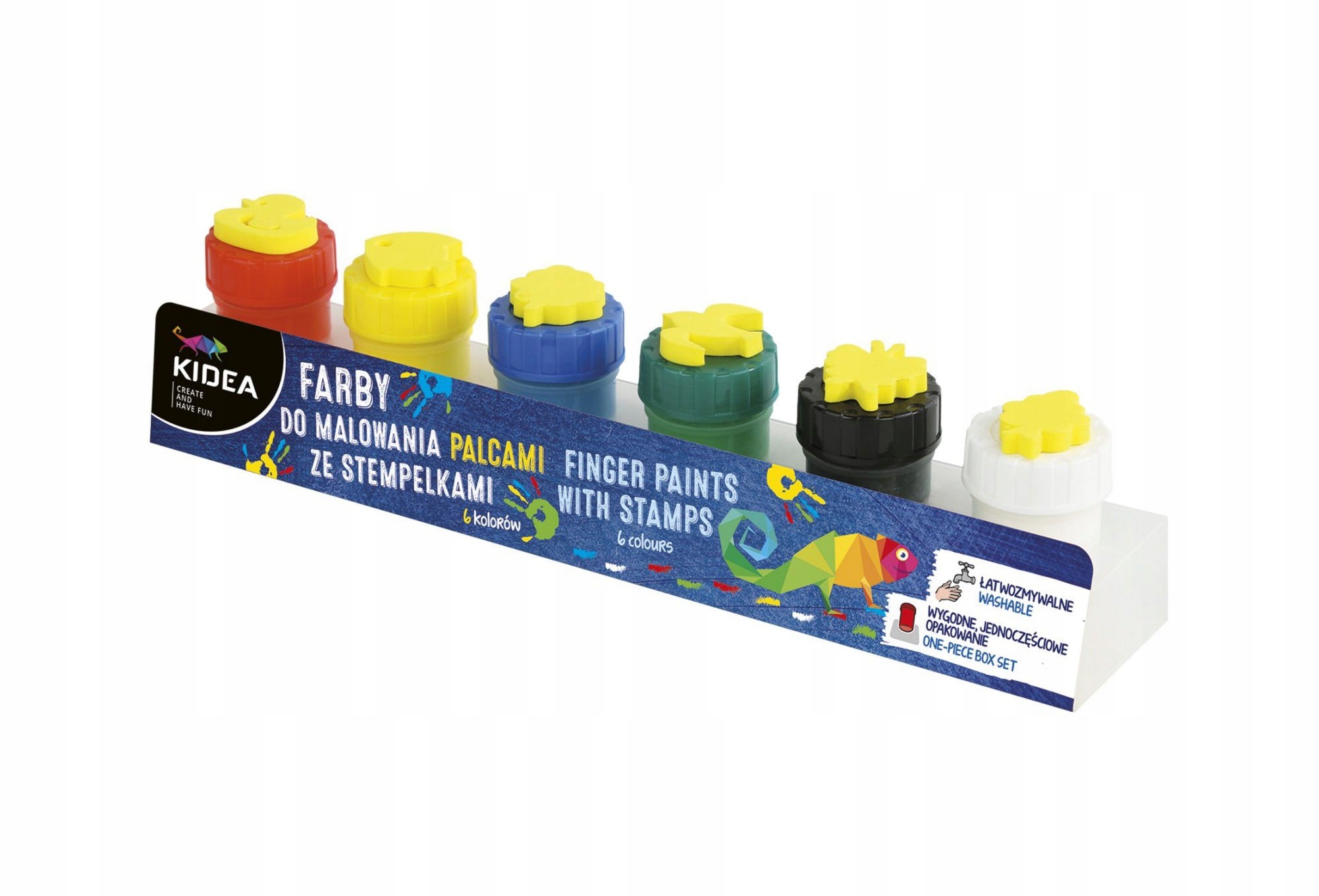 

Farby do malowania palcami ze stempelkami 6 szt