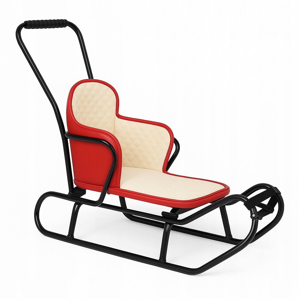 Sanki z pchaczem i oparciem materacyk wodoodporny wybór koloru Polskajakość