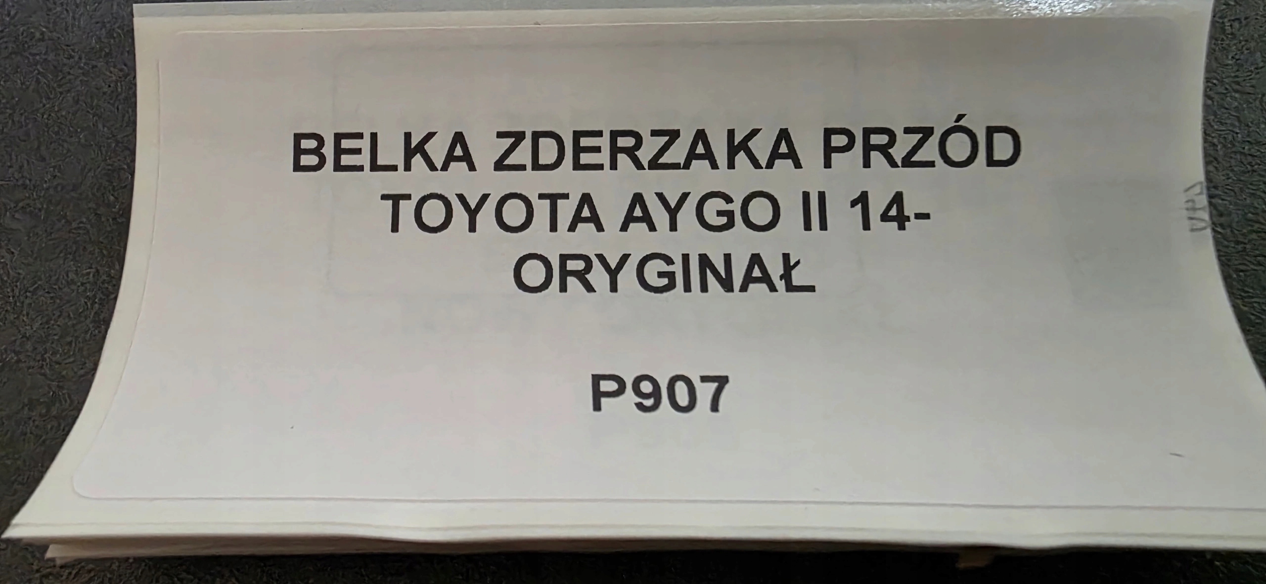 bumper support front TOYOTA AYGO II 14- original