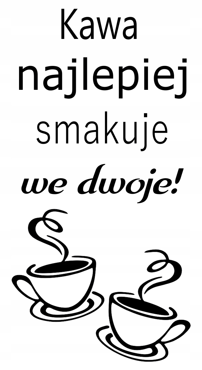 

Napis naklejka na ścianę ścienna kawa kuchnia