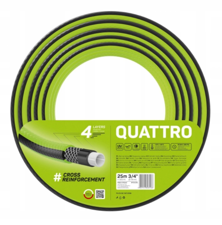 

Cellfast 10-075 Wąż Ogrodowy Quattro 3/4" 25m