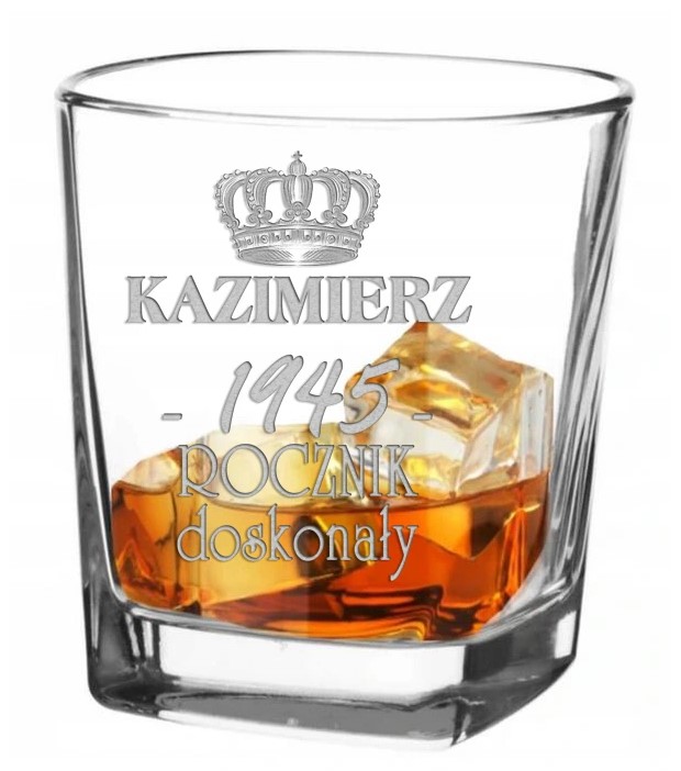 

Szklanka do na Whisky grawer grawerowana
