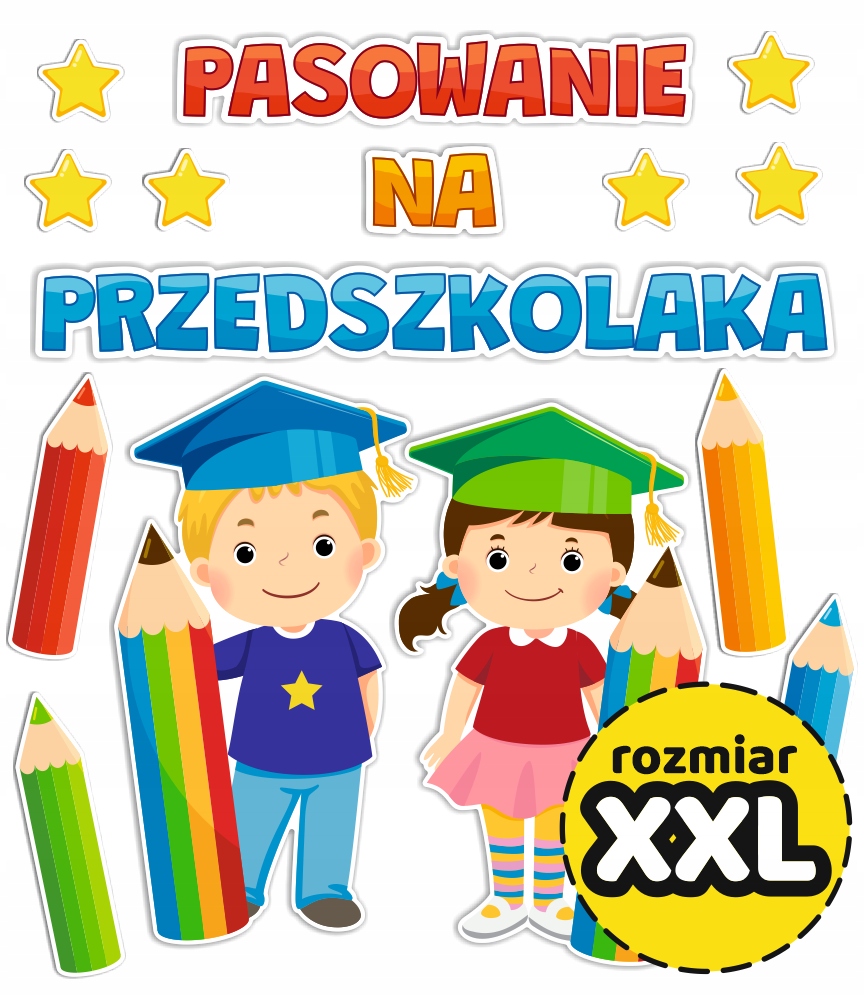 Dekoracja Pasowanie na Przedszkolaka duża - rozmiar XXL Stan opakowania oryginalne