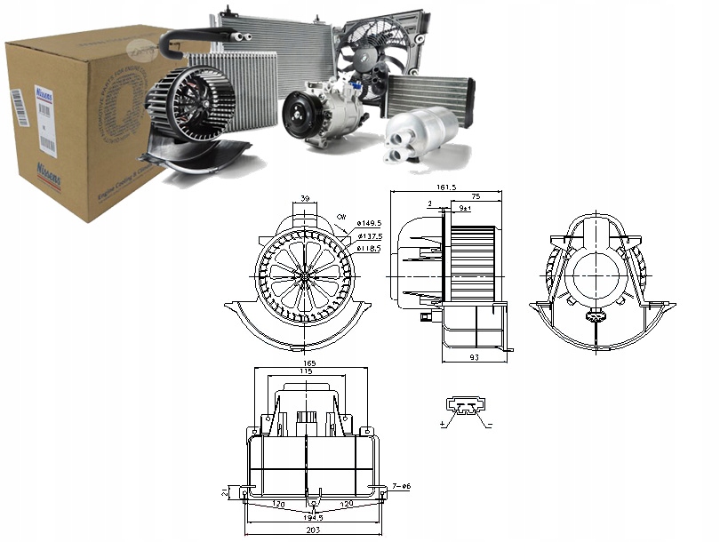 Ventilátor Dmychadla Nissens 4L1820021 7L0820021D 7