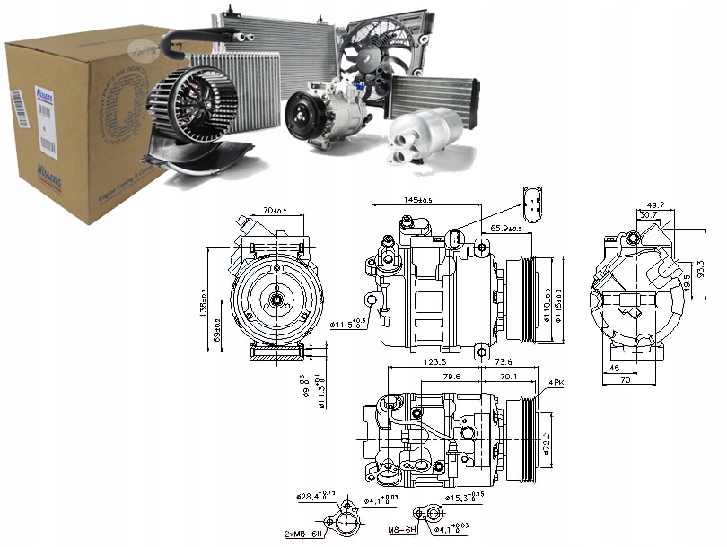 NIS89073 Kompresor Klimatizace Audi A4 1.9D 11.00 Asistent řidiče #33