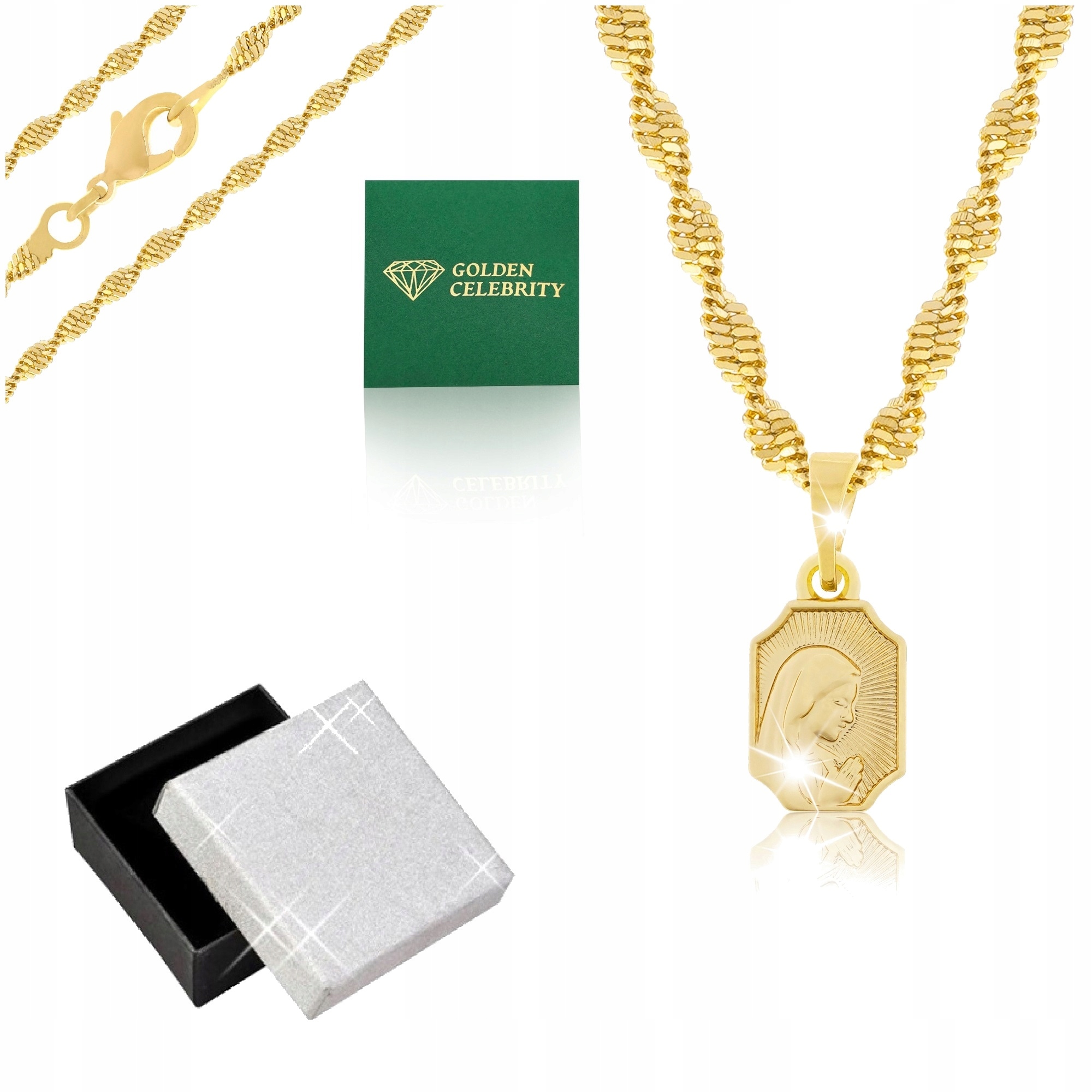 Zlatý Náhrdelník Přívěsek Medailon 18K Dárek