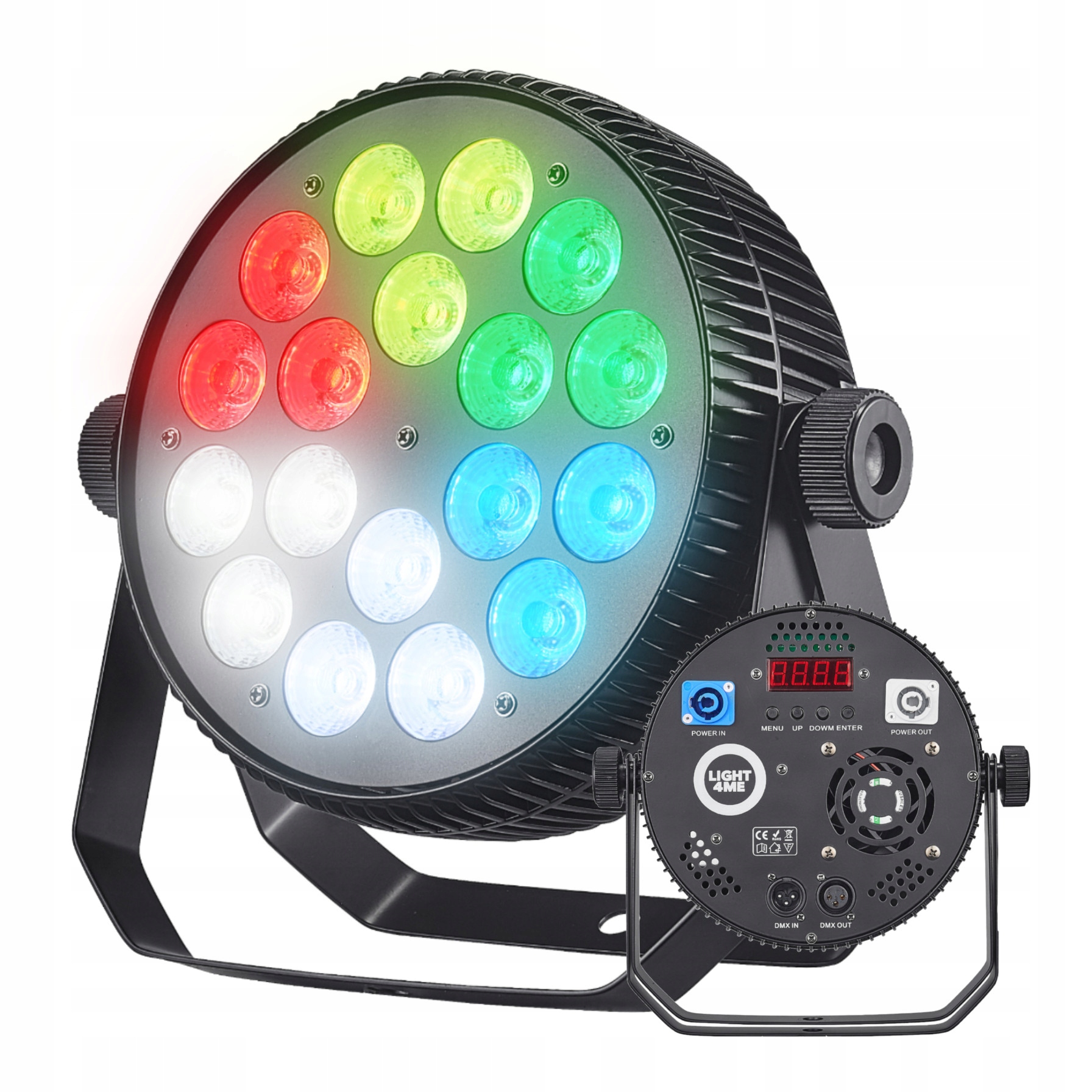 Reflektor sceniczny Light4Me Party Par 18x10W RGBW z efektami świetlnymi