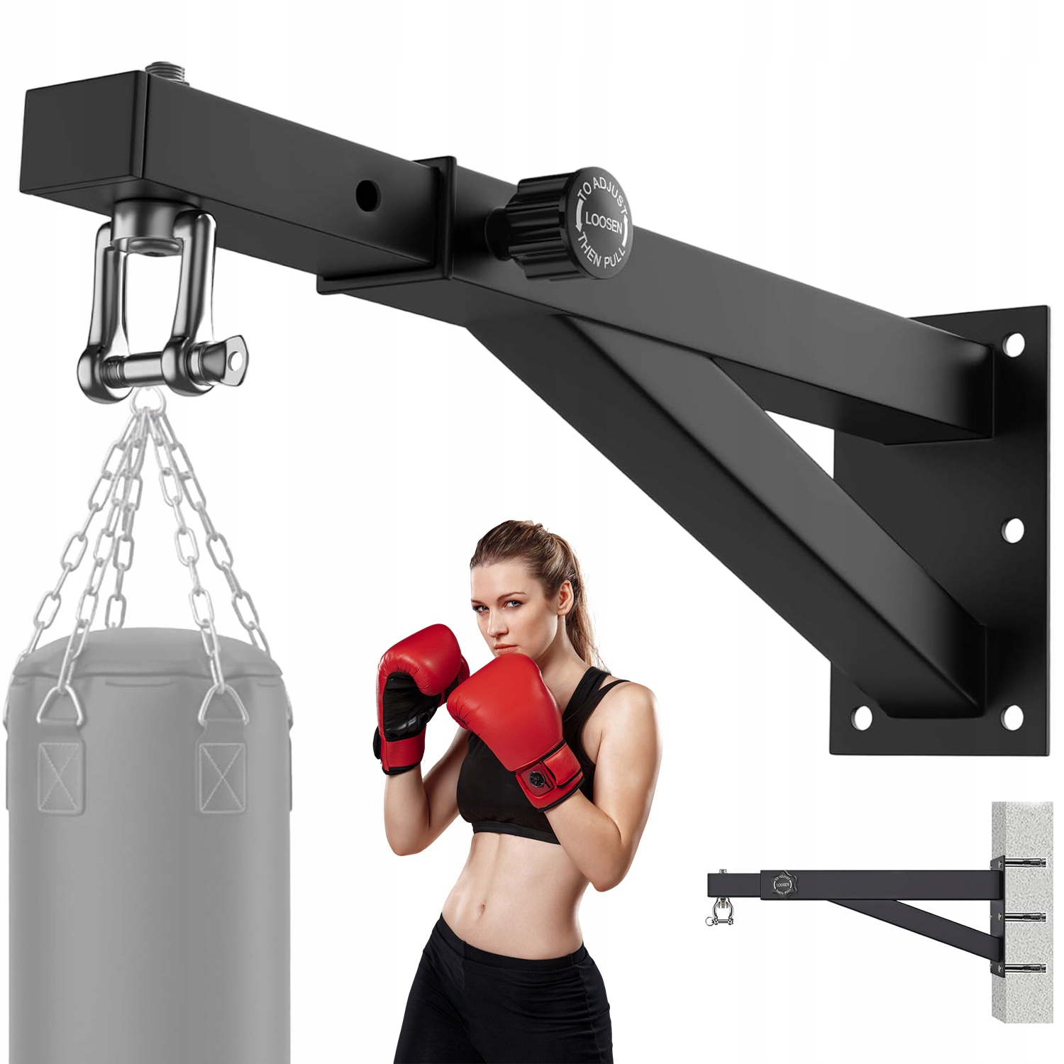 Uchwyt Mocowanie Do Worka Bokserskiego Regulowany 44-66 CM 300 Kg