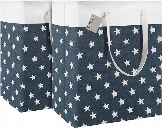 Koš Sáček Skládací Na Prádlo Bavlněný Blue Star 120L 2 Ks