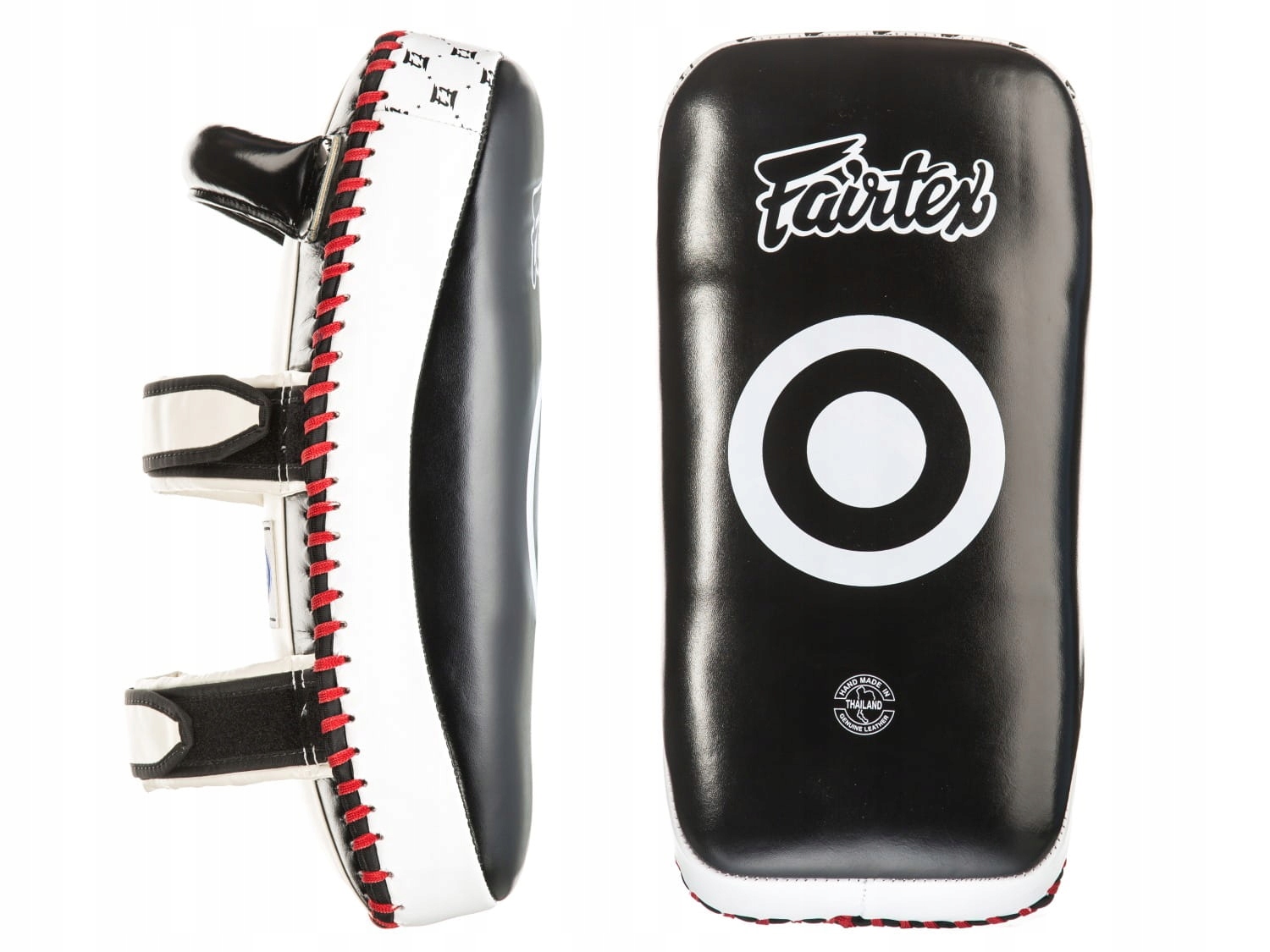 Thajské Kotouče „pao“ Fairtex KPLC2 (black/white/red) „Standard“ zakřivené