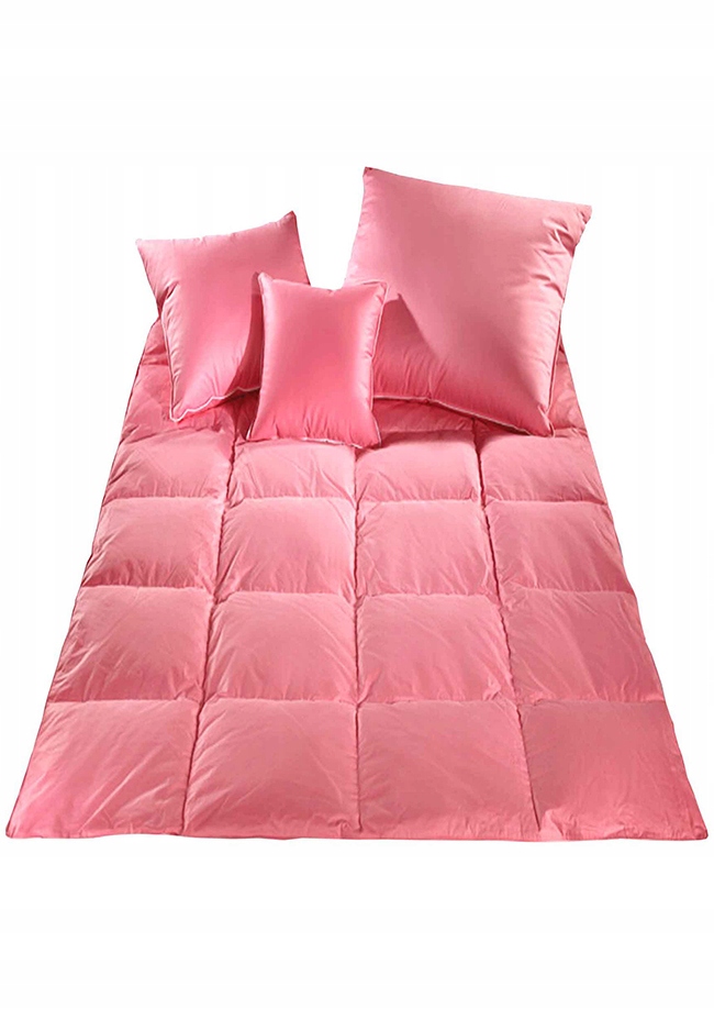 Přikrývka peří 140x200 1000g růžová sypka