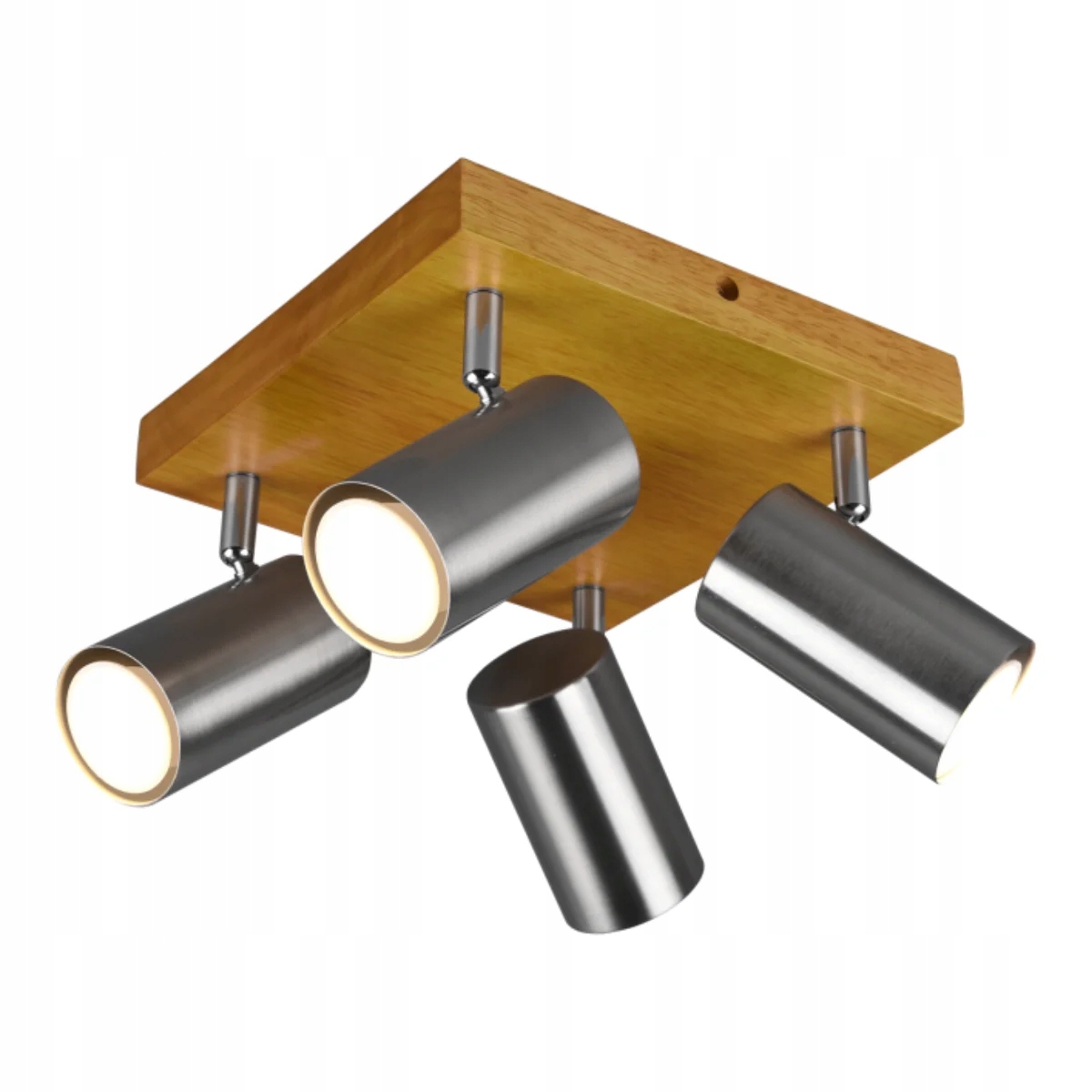 Stropné Svietidlo stropný reflektor spot drevo strieborný Trio