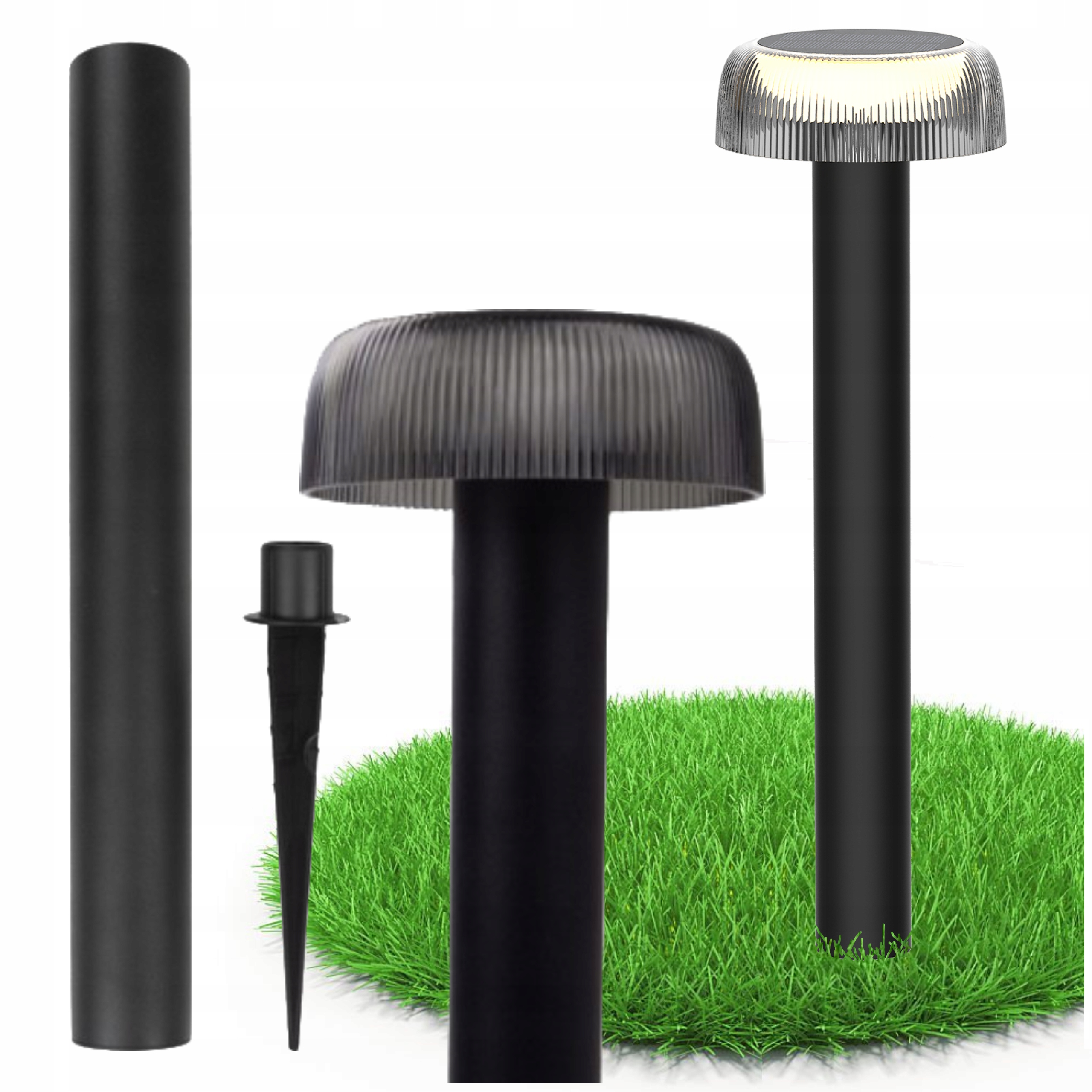 Solární Zahradní Led Osvětlovací Sloupek 2v1 SSO-7BD IP44 4000K Usb