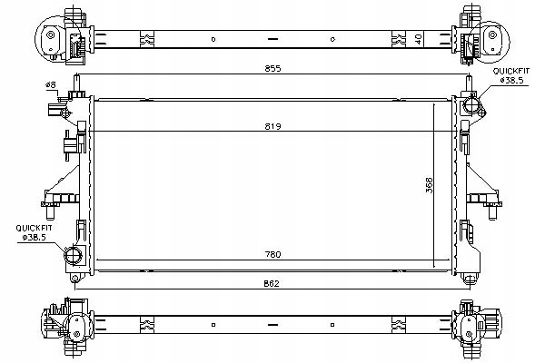 Chladič Motoru Nissens 1362917080 080107N FTA23