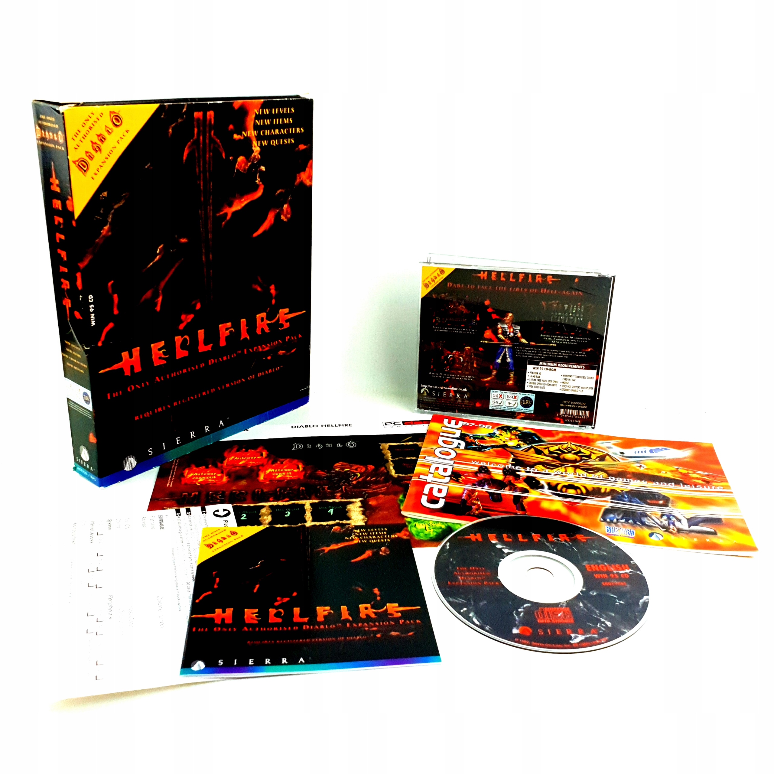 DIABLO 1 HELLFIRE DODATEK BIG BOX KOLEKCJONERSKI Stan używany 5000