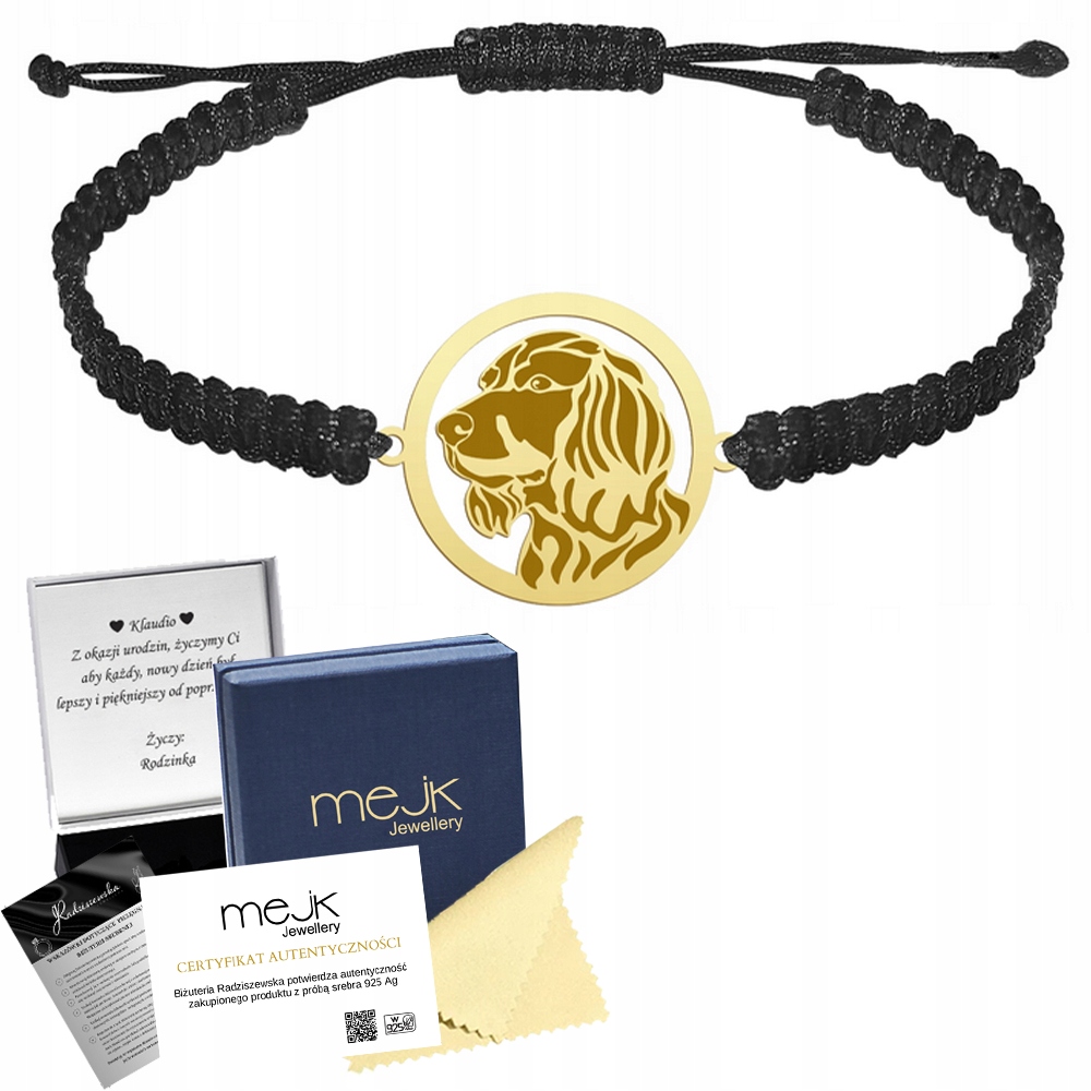 Zlatý náramek s německým plašičem 925 Šperky Makramé Gravírování Bonus