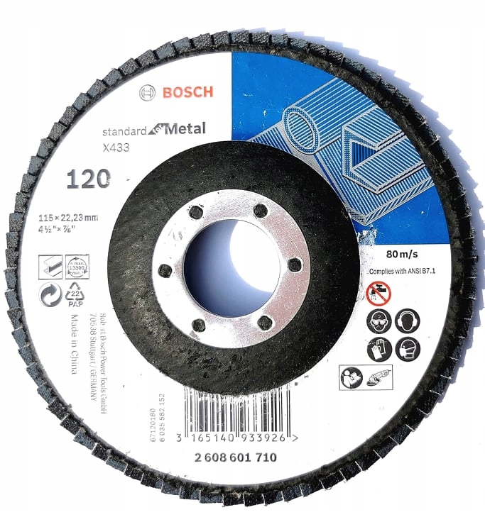 

Bosch Tarcza listkowa lamelka 115mm P120 Metal