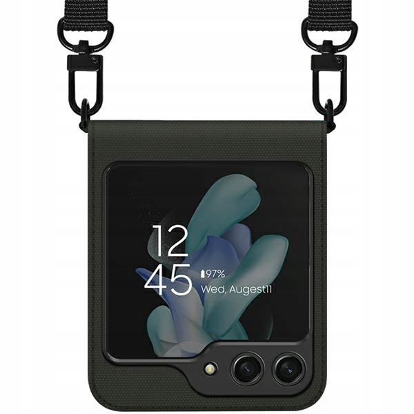 Etui Araree Canvas Diary do Galaxy Z Flip5, case z regulowanym paskiem
