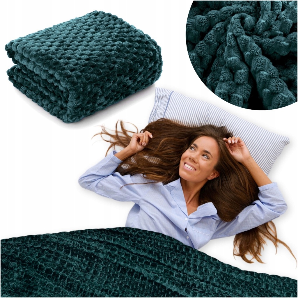 Deka z mikrovlákna silná teplá 200x220 Plyšová Lisovaná Ala Náplasti