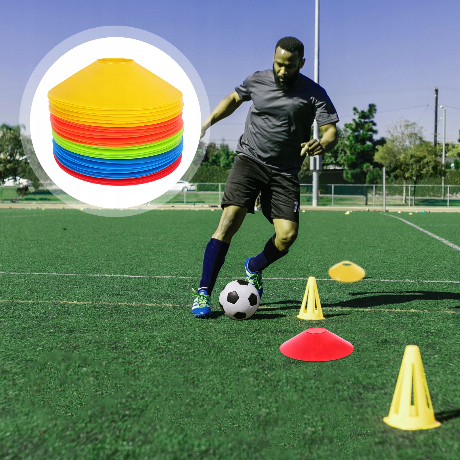 KOLOROWE KOSZYKI DO PIŁKI NOŻNEJ Długość (cm) 22 cm