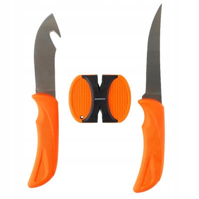 Zestaw noży z ostrzałką do oprawiania zwierzyny