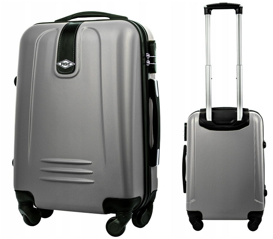 Walizka Kabinowa Mała Rgl Podróżna Bagaż Do Samolotu Abs Szary