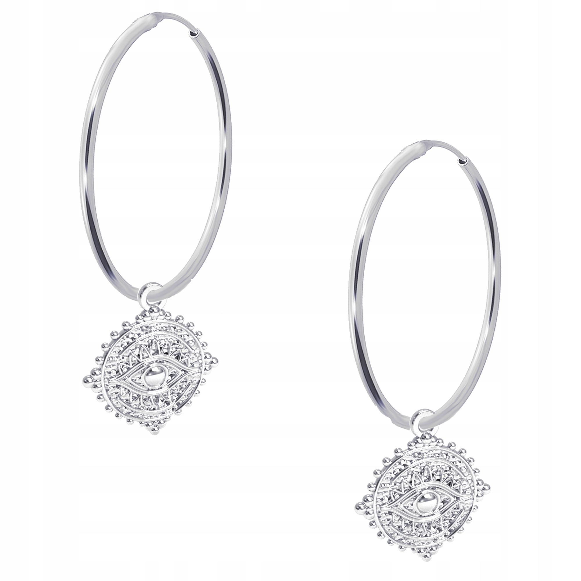 Náušnice Velká Kola Talisman Oko Proroka stříbro 925