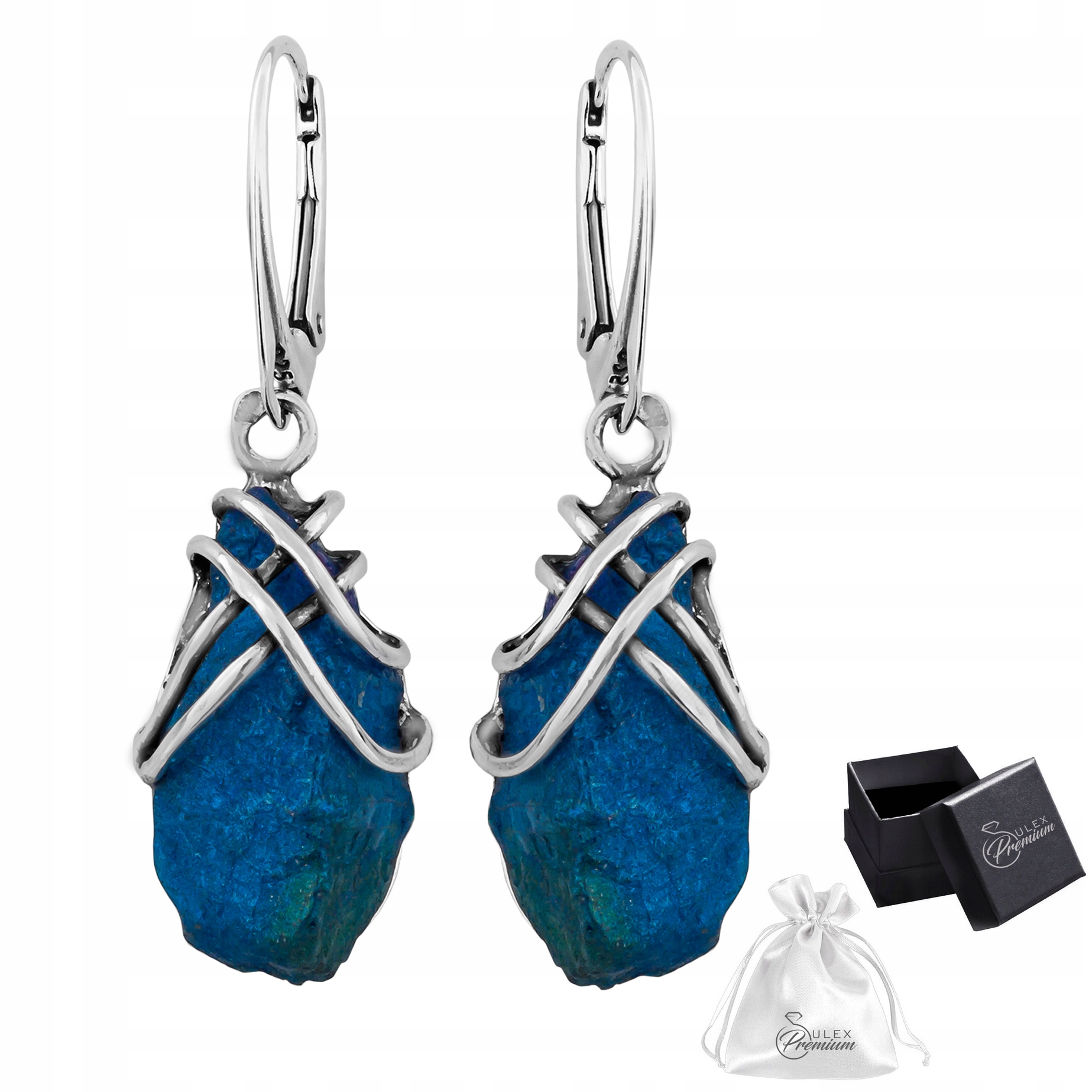 Stříbrné Náušnice Oxidované ryzost 925 Pyrit