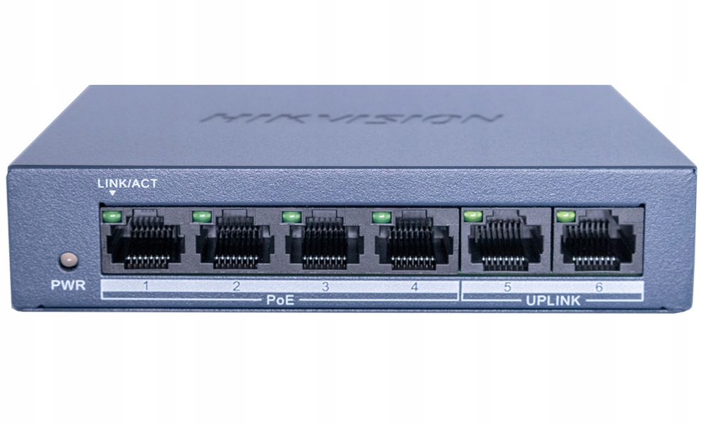 Hikvision Poe Switch 4x Poe 2x Uplink 45W pro Ip kamery