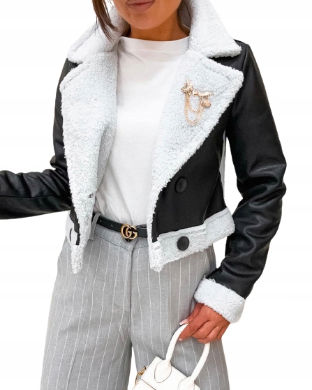 Хит модные короткие овчины черный