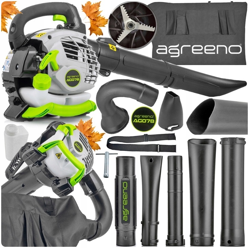 Foukač Vysavač s Drtičem Listí AG078 Agreeno