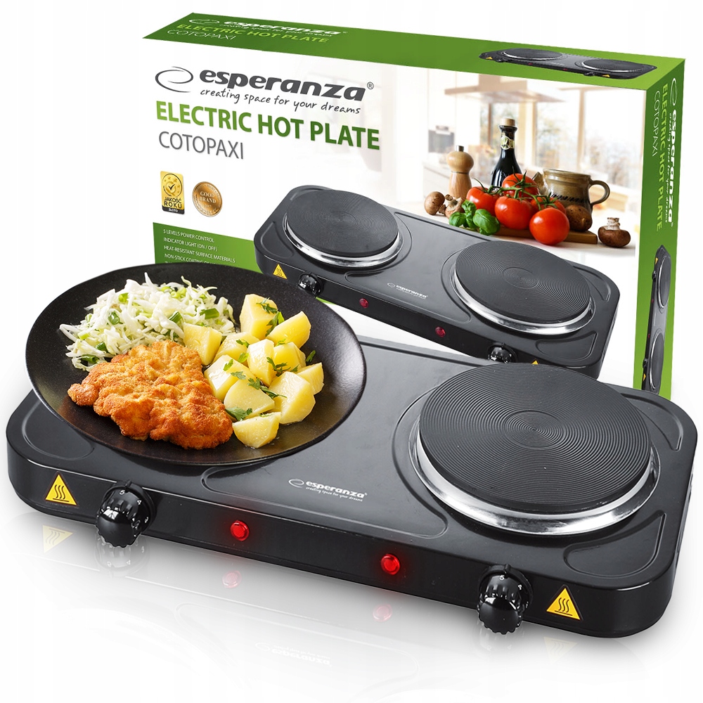 KUCHENKA ELEKTRYCZNA DWUPALNIKOWA 2000W PŁYTA