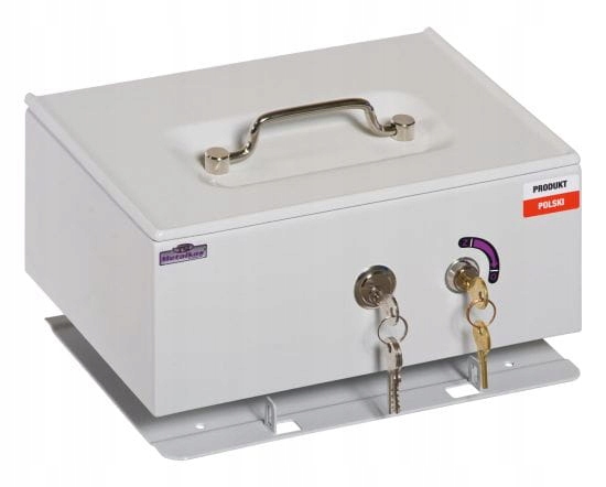 KASETKA METALOWA NA PIENIĄDZE SEJF SKRZYNKA KLUCZ