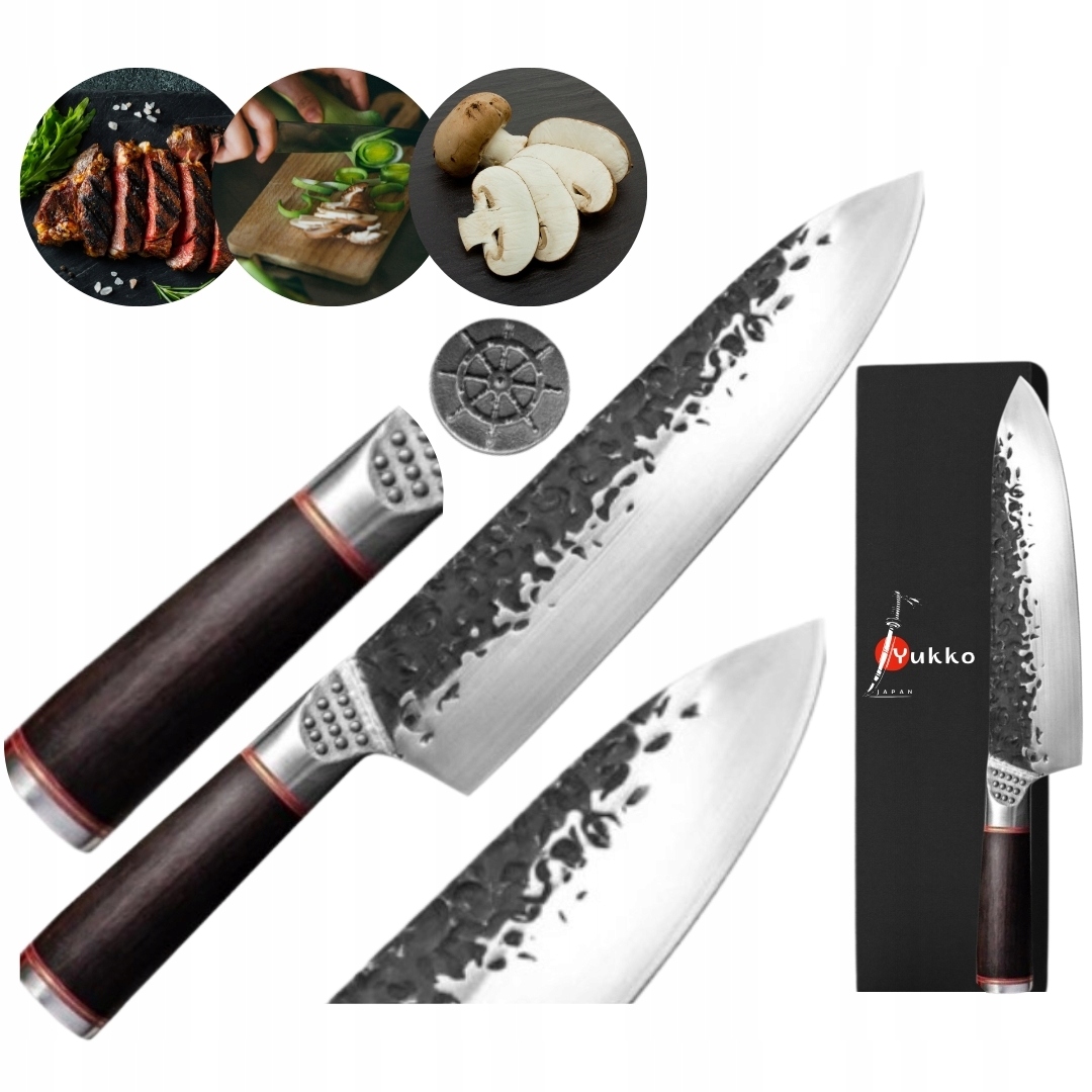 Nůž japonského šéfkuchaře velmi ostrý na maso Krabička na Dárek Yukko